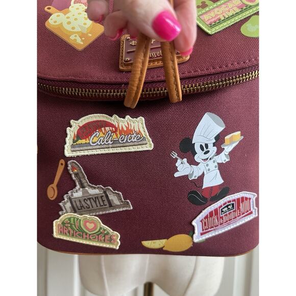 DISNEY PARKS LOUNGEFLY 2024 Food Wine Festival Backpack Mickey Pretzel Charm Fob - Picture 4 of 15